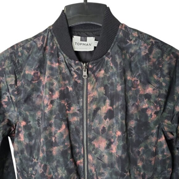 Topman Men's Jacket Size XS Mottled Pattern Windbreaker Full Zip - Picture 2 of 5